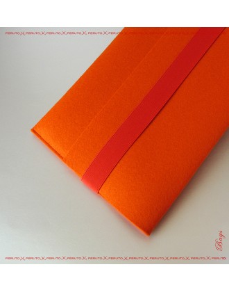 ORANGE original german wool felt sleeve for 13'' Macbook Pro red